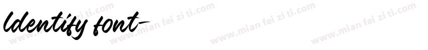 ldentify font字体转换